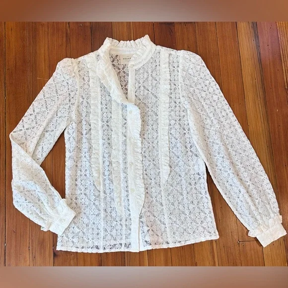 Sezane White Lace Blouse - Picture 5 of 14